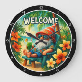 Welcome Summer Gnome Grote Klok (Voorkant)