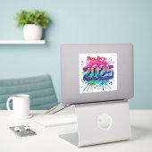 Welcome the New Year Sticker Design (Ordinateur portable sur le bureau)