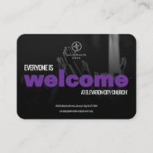 Welcome To Church Invitation Calling Card Template (Devant)