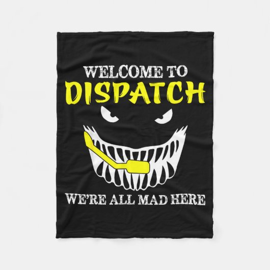 Welcome To Dispatch Funny 911 Dispatch Halloween S Fleece Deken (Voorkant)