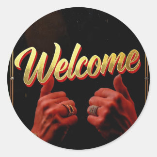 Welcome to everyone  ronde sticker
