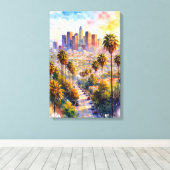Welcome To Los Angeles  Canvas Afdruk (Insitu (Houten vloer))