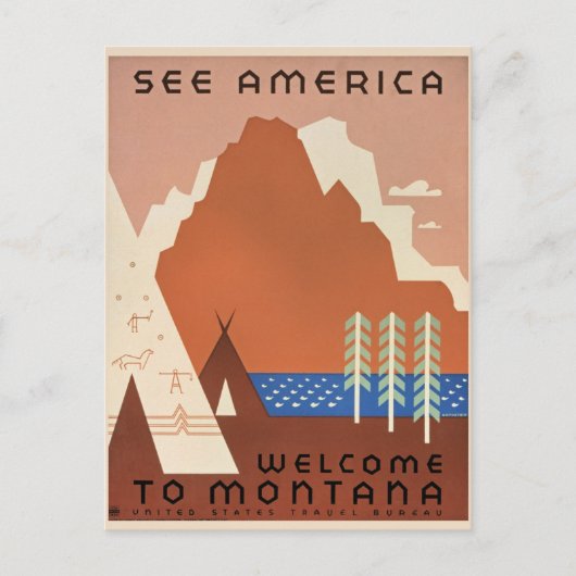 Welcome to Montana Briefkaart (Voorkant)