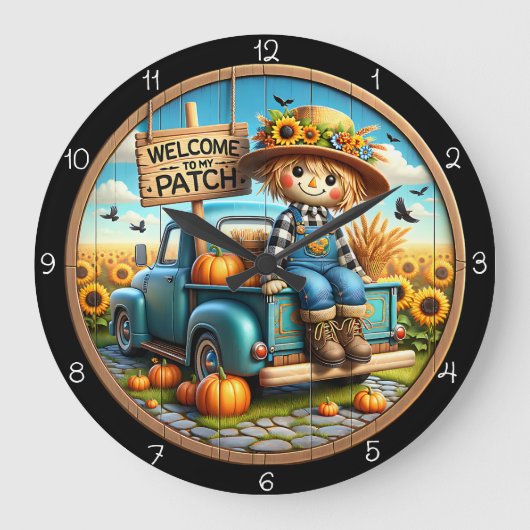 Welcome To My Patch Scarecrow  Grote Klok (Voorkant)