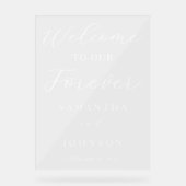 Welcome to Our Forever Script Wedding Welcome (Recto)