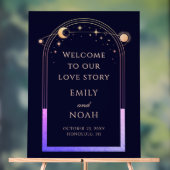 Welcome To Our Love Story Blue Celestial Wedding (Neutre)