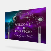 Welcome To Our Love Story Purple Teal Celestial (Angle)