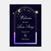 Welcome To Our Love Story Wedding Welcome Sign (Recto)