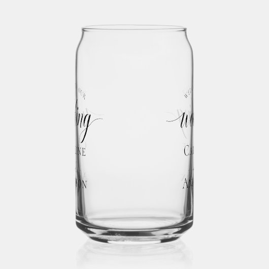 Welcome to Our Wedding Add Name Blikvorm Glas (Rechts)