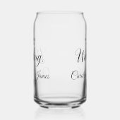 Welcome to Our Wedding Add Name Blikvorm Glas (Links)