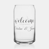 Welcome to Our Wedding  Add Name  Blikvorm Glas (Achterkant)