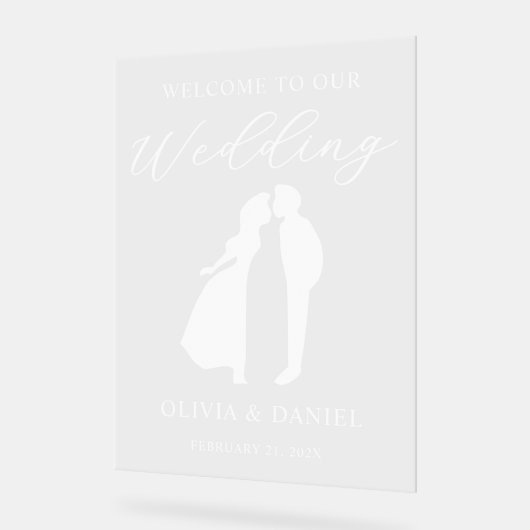 Welcome to Our Wedding Modern Script (Angle)