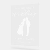 Welcome to Our Wedding Modern Script Acryl Bord (Hoek)