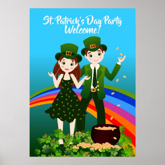 Welcome to St. Patrick's Kids Party Poster (Devant)