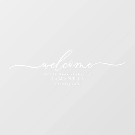 Welcome to the BABY SHOWER of signature script Raamsticker (Vel)