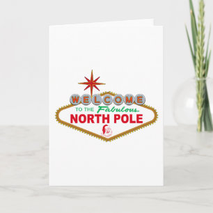Welcome To The Fabulous North Pole (Vegas Sign) Feestdagen Kaart
