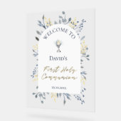 welcome to the First Communion Acrylic Sign (Angle)