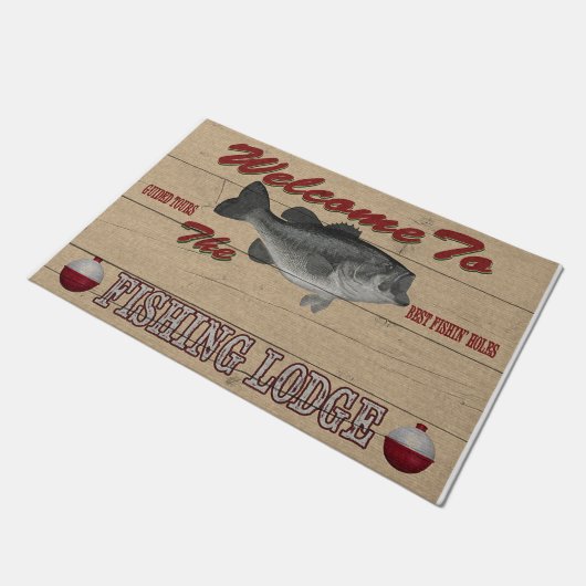 Welcome To The Fishing Lodge Deurmat (Schuin)
