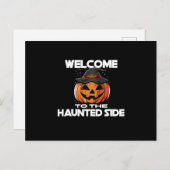 Welcome To The Haunted Side Invitation Card Uitnodiging Briefkaart (Voorkant / Achterkant)