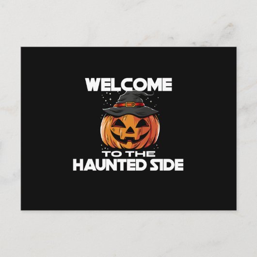 Welcome To The Haunted Side Invitation Card Uitnodiging Briefkaart (Voorkant)