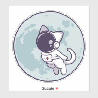 Welcome to the Meoid - Moon mission Sticker