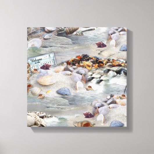Welcome to the Seaside Canvas Afdruk (Voorkant)