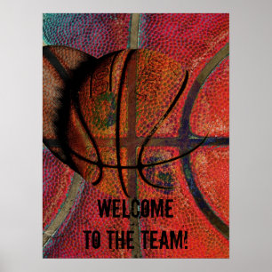welcome to the team - basketball poster