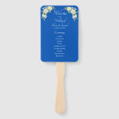 Welcome to Wedding Ceremony, Cobalt Blue White Handwaaier (Voorkant)