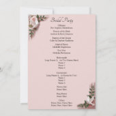 Welcome to Wedding Ceremony, Pink Roses & Doves  (Achterkant)