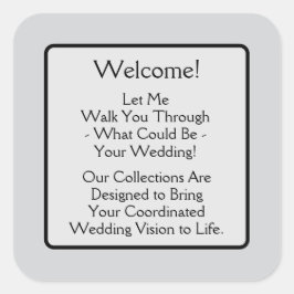 Welcome Vierkante Sticker