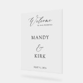 Welcome Wedding Sign 24x36 | Personalized Modern  (Angle)