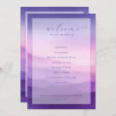 "Welcoming Ceremony Purple Gradient" Programma (Voorkant / Achterkant)