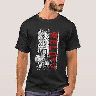 Welder American Flag  Patriotic Welding Gif T-shirt