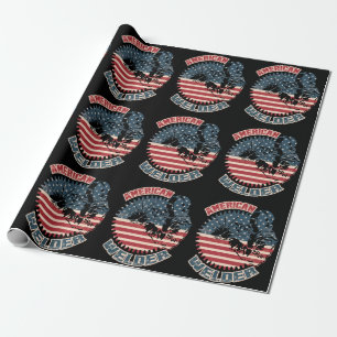 Welder American Flag USA Patriotic Welder Gift Cadeaupapier