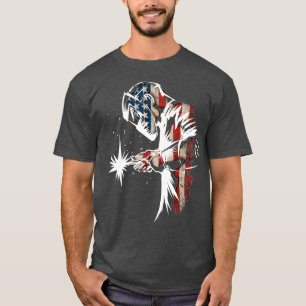 Welder American Flag USA Patriotic Welder Gift T-shirt