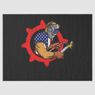 Welder American Flag USA Patriotic Welder Gift Tissuepapier