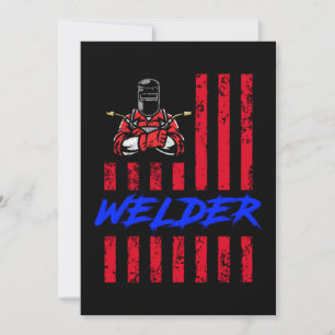 Welder American Flag Welding Job Craft USA Gift Kaart