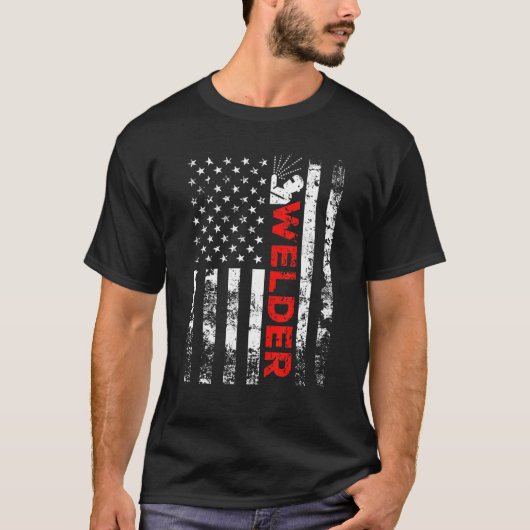 Welder Amerikaanse vlag Welding T-shirt (Voorkant)