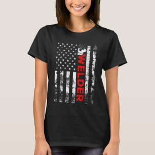 Welder  Amerikaanse vlag Welding T-shirt