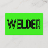 Welder Bright Green Carte de visite (Devant)