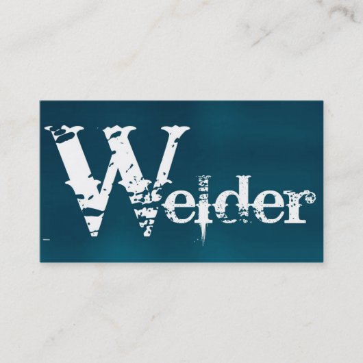 Welder Brushed Blue Visitekaartje (Voorkant)