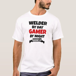 Welder by Day Gamer bij nacht T-shirt