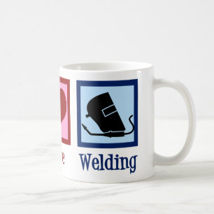 Welder Company Peace Love Welding Business Koffiemok