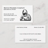 Welder Fabricator Contractor Service Business Card Visitekaartje (Voorkant / Achterkant)