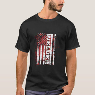 Welder Flag Hoodie Weld America Pipefitte T-shirt