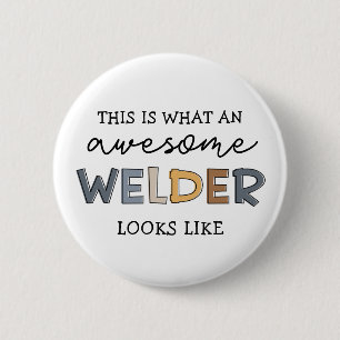Welder Funny Geweldige Welder Gifts Sleutelhanger Ronde Button 5,7 Cm