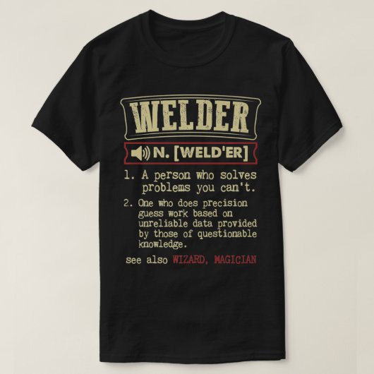 Welder Gift Funny Dictionary Definition Premium T-shirt (Design voorkant)