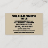 Welder Gold et Black Carte de visite (Dos)