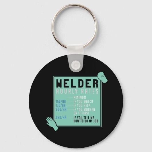Welder Hourly Rates Sleutelhanger (Voorkant)