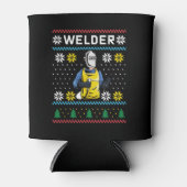 Welder Knit Ugly KerstSweater Gift Blikjeskoeler (Voorkant)